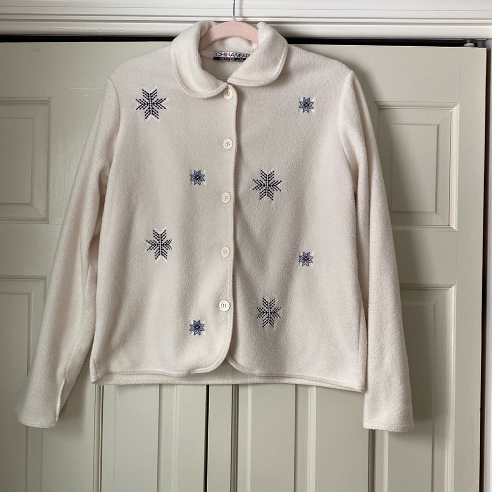Vintage 90’s Fleece Snowflake Sweater